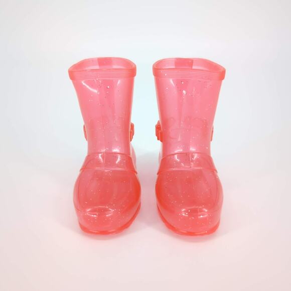 Unbranded Midcalf Height Salmon Pink See-Through Glitter Rainboots / Jellies GUC - Picture 6 of 15